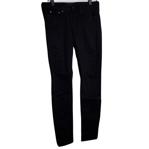 Vince Black Skinny Jeans Women’s 25 Mid Rise Stretch 5 Pocket Made In USA - Picture 1 of 6